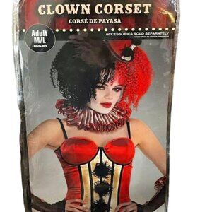 NEW~Freakshow Clown Corset Costume/Theatre Sz Adult M/L